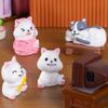 Cute Cartoon Resin Cat Statues For Office Desk Resin Craft Decorations