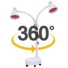 Double Head Infrared Heating Lamp Height Adjustable Vertical Therapy Light Professional Beauty Salon Electric Baking Lamp