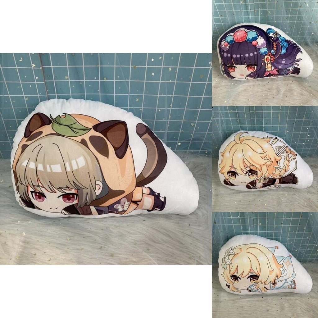 Soft And Non-toxic Genshin Impact Zhongli Nilou Sucrose Sleepy Plush Doll Cushion Pillow Xmas Gift