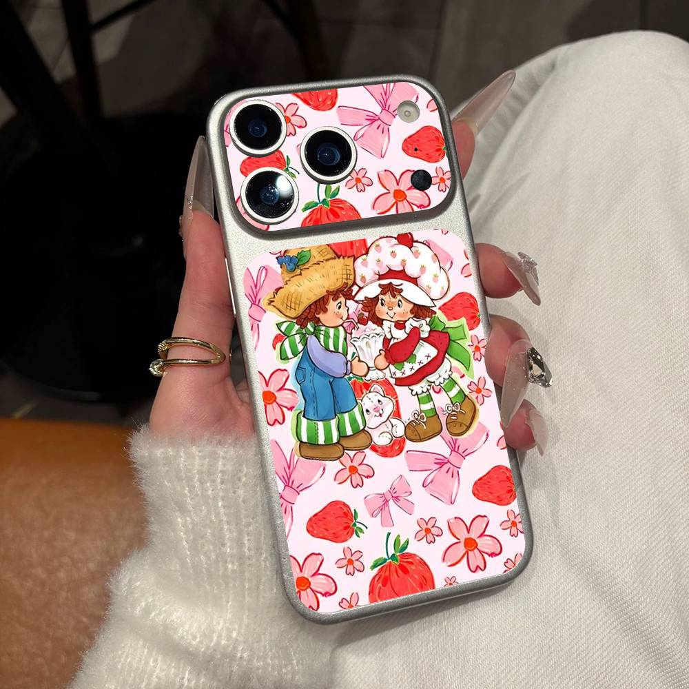 Мультяшная Девочка S-Клубника S-Клубничный Торт Для IPhone 17 Pro 17 Pro Max Задняя Наклейка-Обёртка Защитная Наклейка