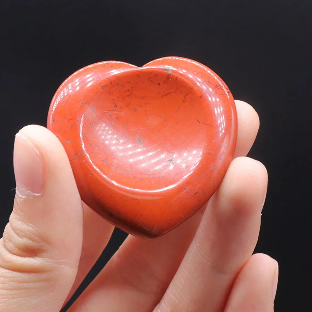 Heart Shape Thumb Worry Stone Natural Healing Crystals Handcarved Gemstone for Meditation Yoga Pocket Palm Stones