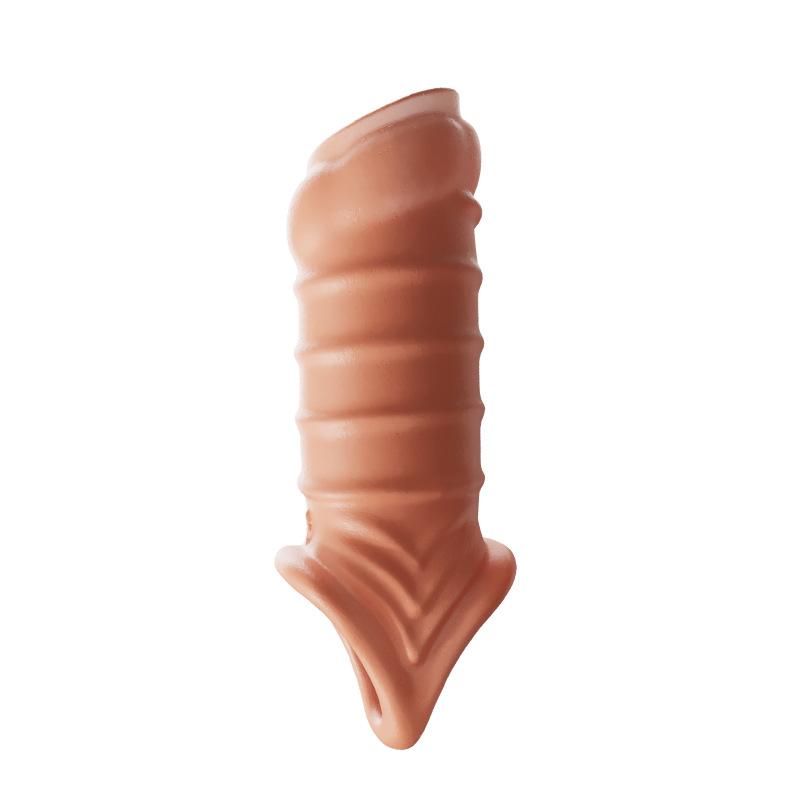 Long Time Spray Penis Erection Sex Toy Cock Sleeves Condom Reusable Silicone Penis Sleeve for Men