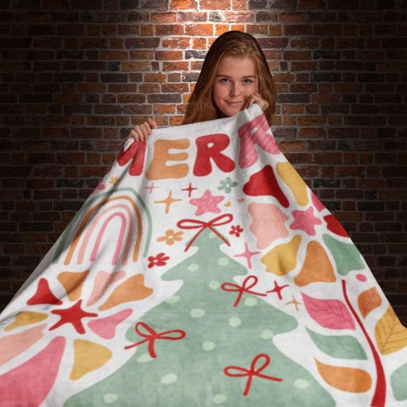 2026 Merry Christmas Flannel Blanket New Year Soft Blanket For Home Camping Nap Leisure Blankets Christmas Gifts Home Decor