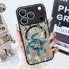 Магнитный акриловый чехол для телефона для iPhone 17e 17 16 15 Pro Max 14 13 Pro 11 Для Magsafe Беспроводная зарядка Чехол с узором «Черепаховый панцирь»