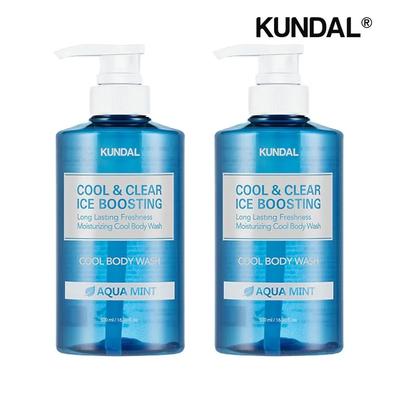Cool & Clear Ice Boosting Cool Body Wash Aqua Mint 500ml X2