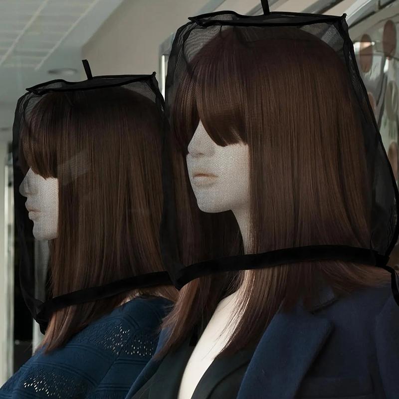 3 шт. Унисекс Взрослый Пыльник для парика Регулируемый со шнурком Портативный дорожный органайзер для защиты парика от грязи и пыли для упаковки