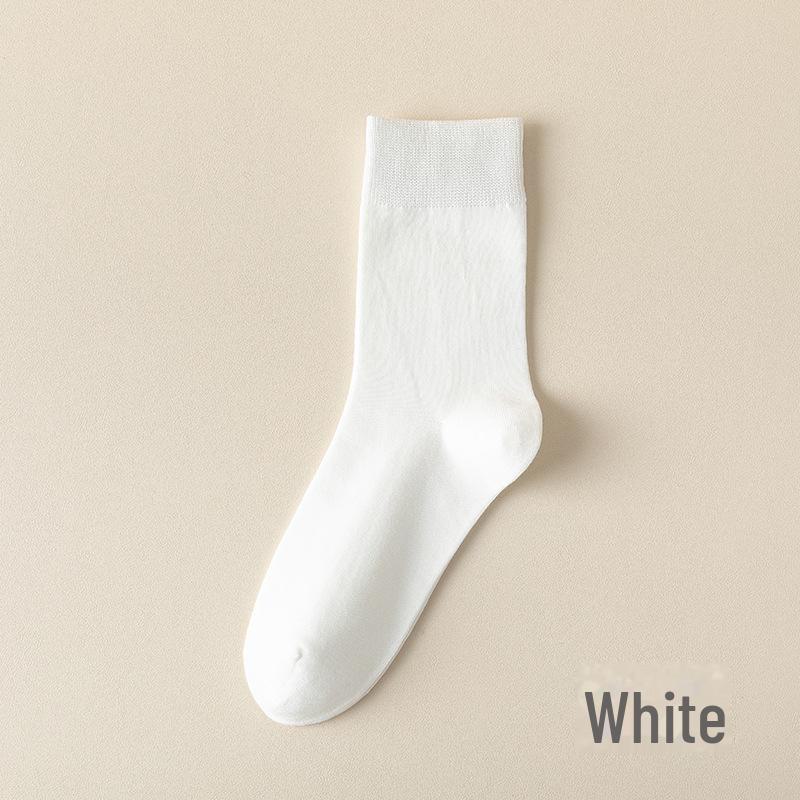 Мужские носки средней длины из длинноволокнистого хлопка – дышащие, впитывающие пот, дезодорирующие, чесаный хлопок для классического делового стиля