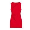 Women's Spring Clothing Sexy Style Cotton Blend Draped Basic Sleeveless Asymmetric Collar Short Dress 3641313