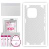 apgo Protective Skin Sticker for the Back+sides Compatible with Apple iPhone 15 Pro Max, Full Wrap Film, Foil, Vinyl - Pattern Transparent Carbon