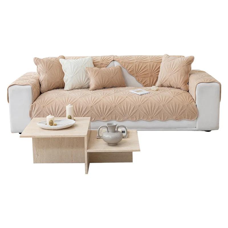 Подушка для дивана Four Seasons Universal Plush Cushion Cream Wind Non-Slip Anti Cat Scratch Cover Sofa Cover Fabric Towel