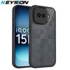 KEYSION Матовый Полупрозрачный Черный Чехол для Телефона для IQOO 15R 5G Силикон+ПК Прозрачный Противоскользящий Ударопрочный Задний Чехол для IQOO Z11 Turbo