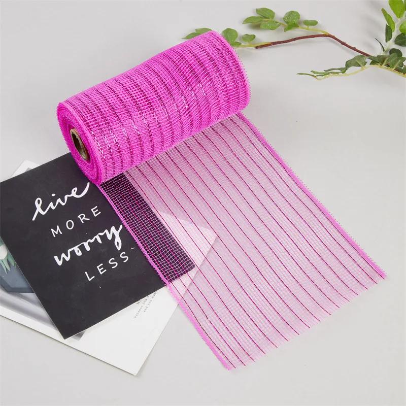 1 рулон рождественской сетчатой ленты DIY венок бант лента рождественская елка украшения для дома 2024 рождественские подарки Navidad Noel Новый год 2025