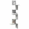 VidaXL Corner Wall Shelf Concrete Grey 32x32x127.5cm Engineered Wood, Wall Shelf, Hanging Shelf, Wall Shelf 860520