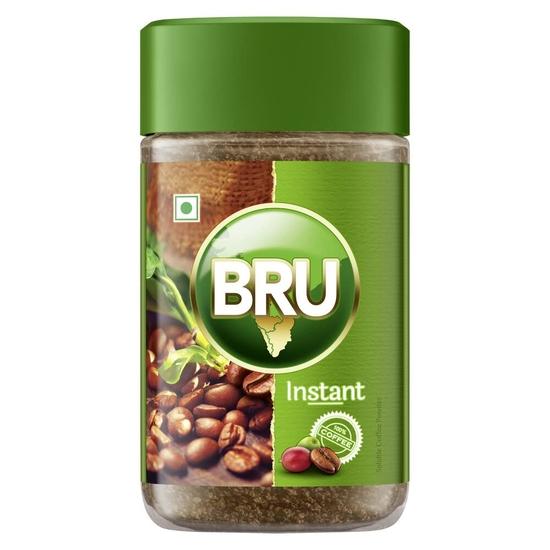 BRU Растворимый кофе из свежеобжаренных кофейных зерен | Настоящий вкус кофе с южноиндийских плантаций | 100% кофе, банка 50 г