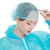 100pcs Disposable Non-Woven Strip Hat Hotel Workshop Dust Cap Blue White Shower Cap for Spa Hair Salon Beauty Accessories