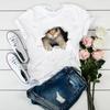 Short Sleeve Tee Cat 3D Funny Trend Cute 90s Women's Fashion Top Summer Tshirt Print Woman Female Basic T Clothing Graphic T-shirts