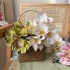 Magnolia Simulated Orchid Bouquet Real Touch Silk Fake Flower  Wedding Decoration
