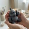 3D-печатное украшение-горилла Мультяшная фигурка орангутана с поднятым большим пальцем Статуэтка животного Скульптура Декор для дома, офиса, рабочего стола