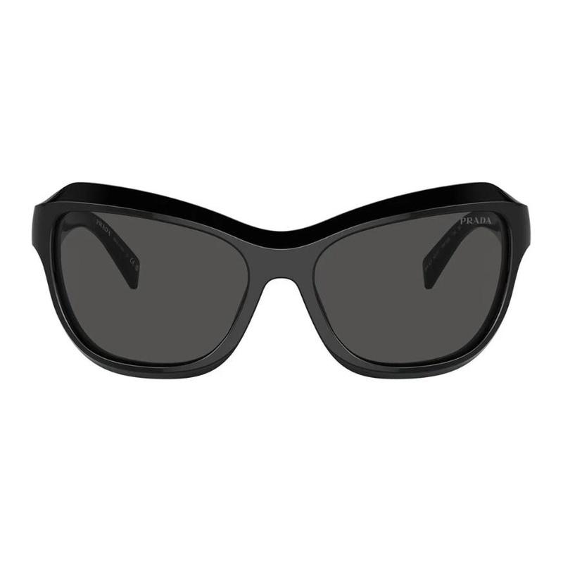 Prada Ацетатные солнцезащитные очки-бабочки с логотипом бренда, унисекс, парный стиль, черные