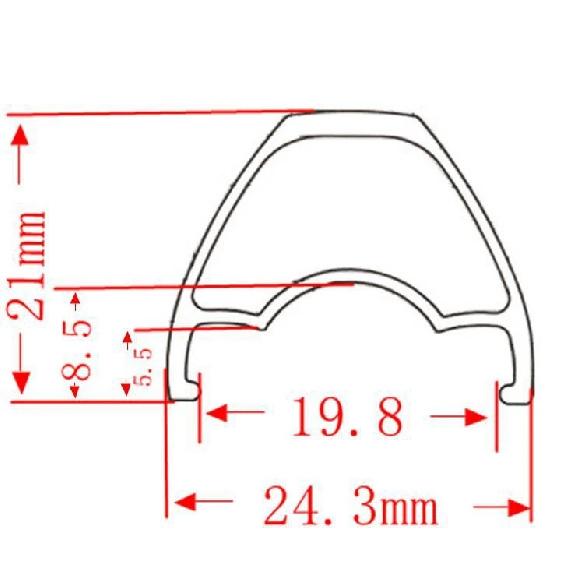 MTB Wheel Aluminum Rim, 26, 27.5, 29 Inch, Ultra Light, 28H, 24H, Schrader Valve Rim, Inner Width 19.8mm