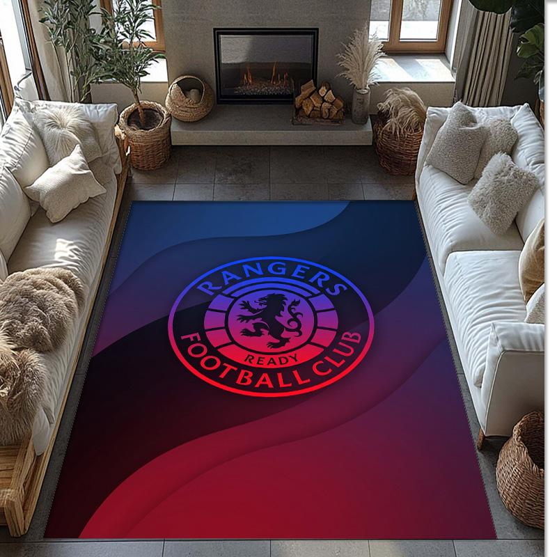 Rangers FC Футбол Футболный Узор Мягкий Ковер для Зоны Нескользящий Ковер для Пола в Помещении Спортивный Декоративный Коврик для Спальни