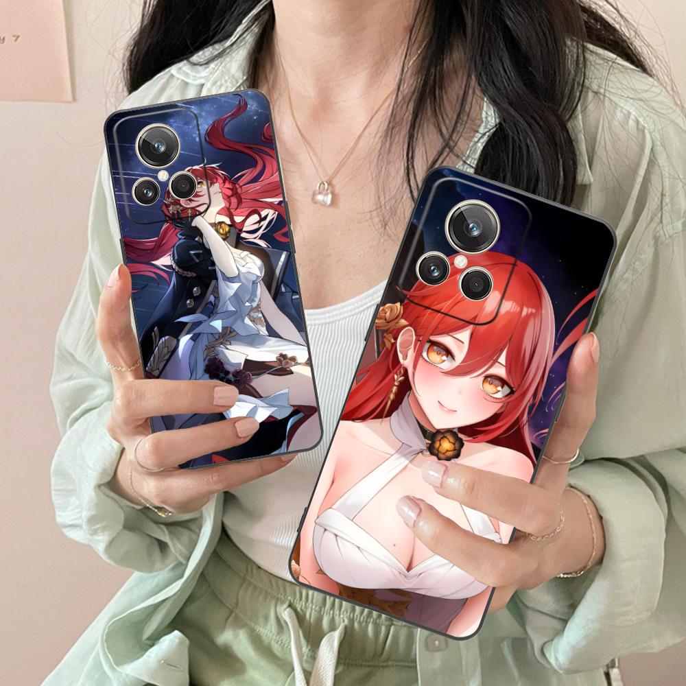 HSR Himeko Матовый ТПУ Чехол для Мобильного Телефона для Realme 15 14 13 12 11 10 9 Pro Plus T i Lite 5G Цветной Печатный Чехол