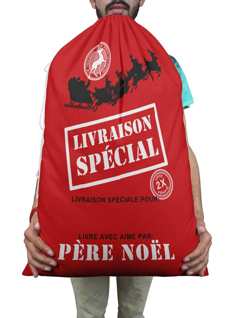 Printtoo Большая холщовая сумка на шнурке, рождественские мешки, подарочный мешок Санты, индивидуальный подарок на вечеринку, 2 шт., 27x20 дюймов