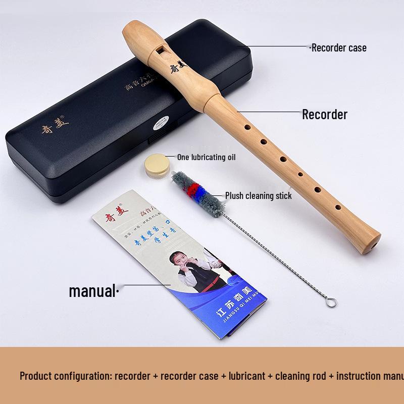 Chime Soprano Recorder: Half-Wood, Six/Eight-Hole, German/English Fingering, for Adults & Children.