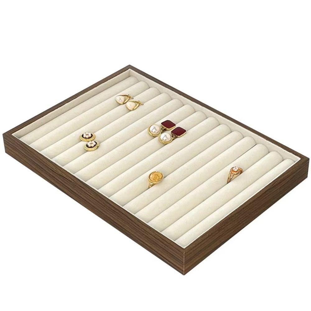 Многосекционный деревянный поднос для ювелирных изделий, высококачественный органайзер для ожерелий, туалетный столик