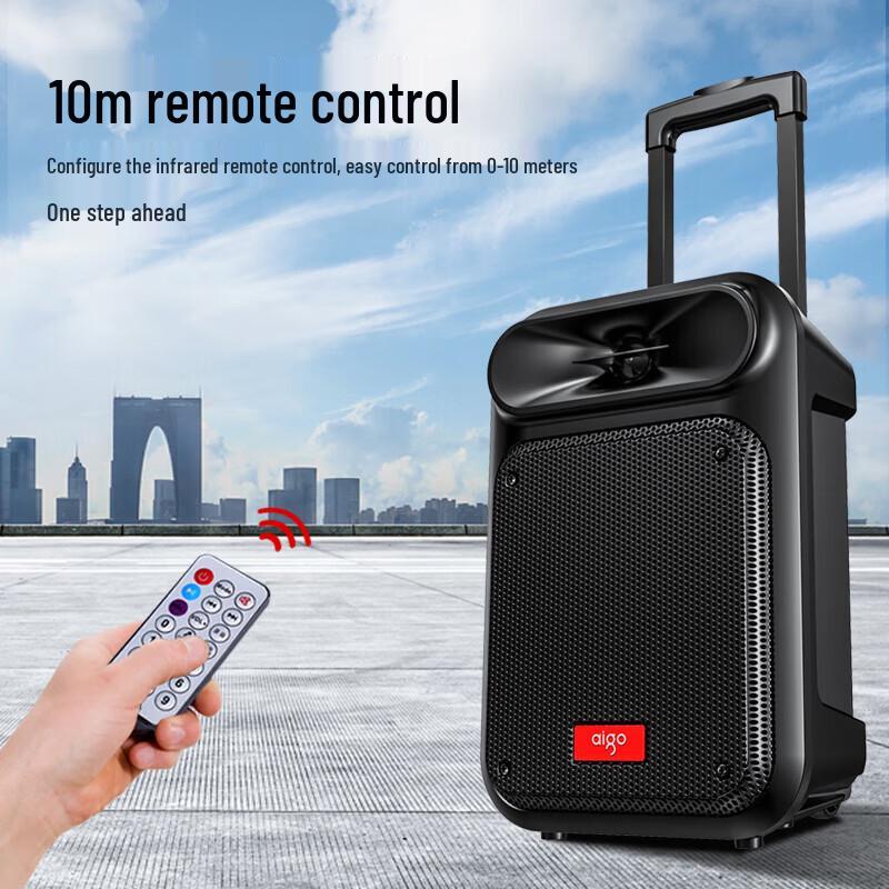Портативная Bluetooth-колонка на колесиках Aigo S55, штекер CN (адаптер в комплекте) (Китайская версия)