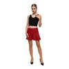Women's Ruffle Mini Skirt Regular Fit Ribbed Low Waist Skirt