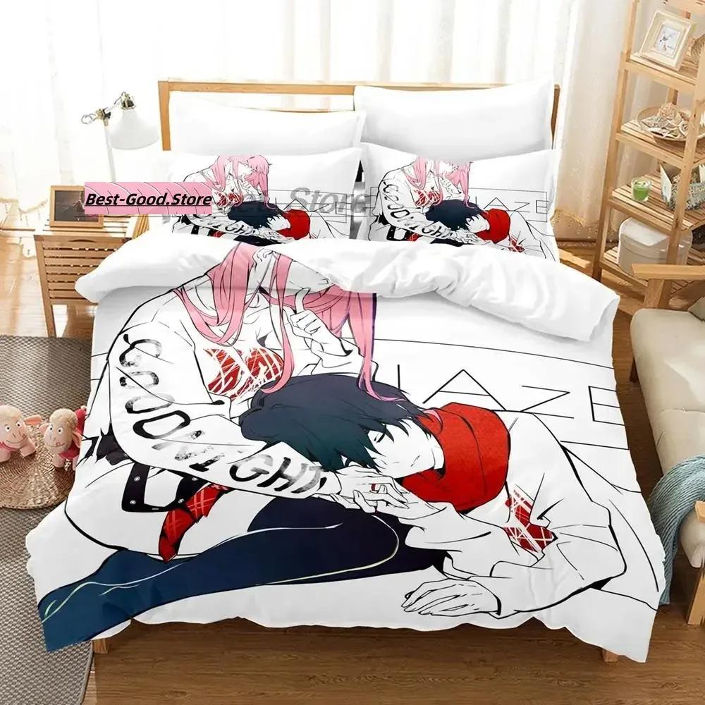 Комплект постельного белья Darling In The Franxx Single Twin Full Queen King Size Комплект постельного белья Aldult Kid Bedroom Duvetcover Sets 3D простыни