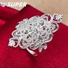 925 Sterling Silver Pattern Hollow Ring Jewelry