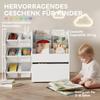 Toy Shelf, Children's Room Shelf with 6 Bins, Book Storage, Rolling Box, 100 x 30 x 80 cm, MDF, Steel, White