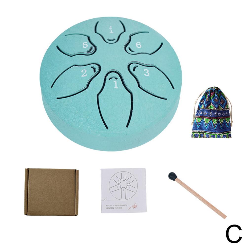 3-дюймовый 6-тоновый стальной барабан для языка, мини-барабаны с барабанными палочками, ударные музыкальные инструменты, аксессуары для барабанов
