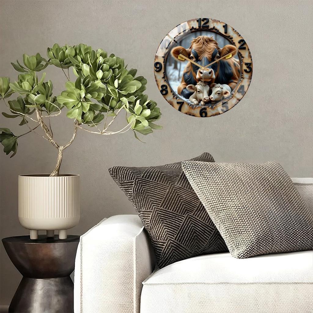 30x30cm Glass Wall Clock that Displays Custom Motivational Quotes Each Hour