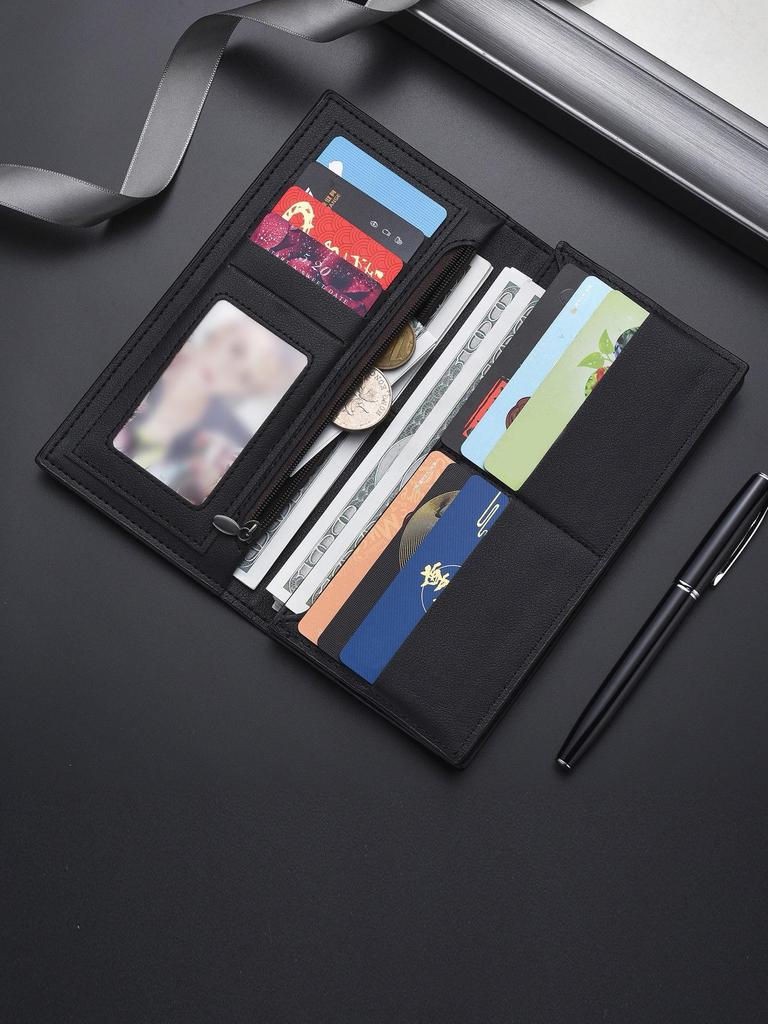 Мужской ультратонкий клатч-кошелек для монет на несколько карт