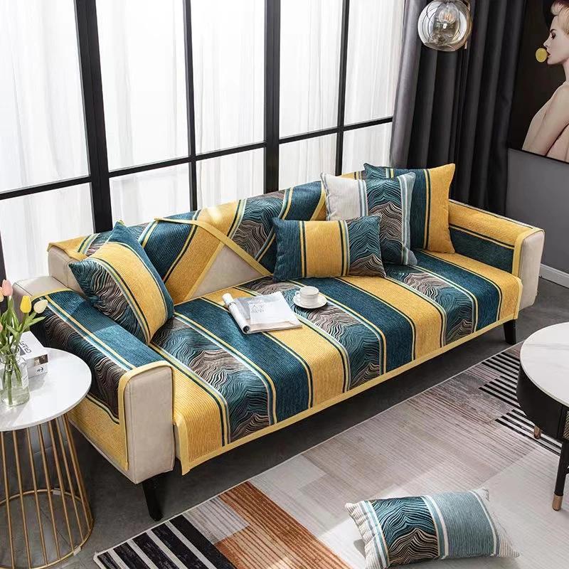 Чехол для дивана для гостиной, хлопковые чехлы для диванов, жаккардовые подушки для дивана, четыре сезона, полотенце для дивана, L-образный защитный чехол для дивана