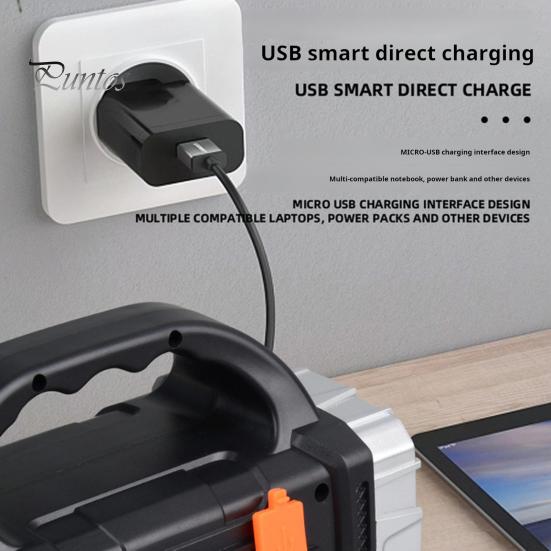 Портативная лампа на солнечной батарее с ручкой, перезаряжаемая через USB, 7 режимов, высокий люмен, IPX5, водонепроницаемый светодиодный рабочий фонарь, фонарик для кемпинга