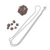 Mini Dice Set Necklace Antique Tiny Small Metal Hollow Polyhedral Portable Toy with Storage Box