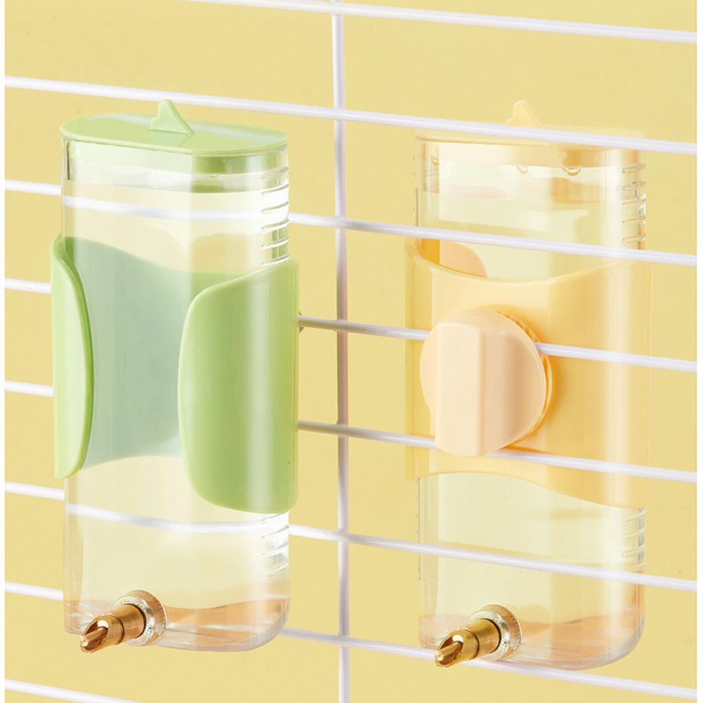 300ml Plastic Small Pet Water Drinking Fountain Bottle Feeder Parrot Dispenser Feeder Cage Hangable Bottles Leak Proof