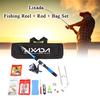 Телескопическая рыболовная морская удочка 2,1 м, спиннинговая катушка, набор удилищ из стекловолокна, костюмы