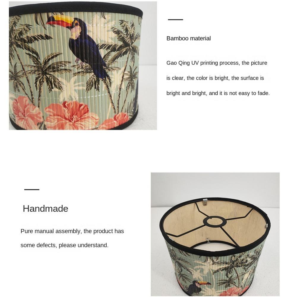 Лампа в стиле ретро Бамбуковые светильники Прочный абажур Простая люстра