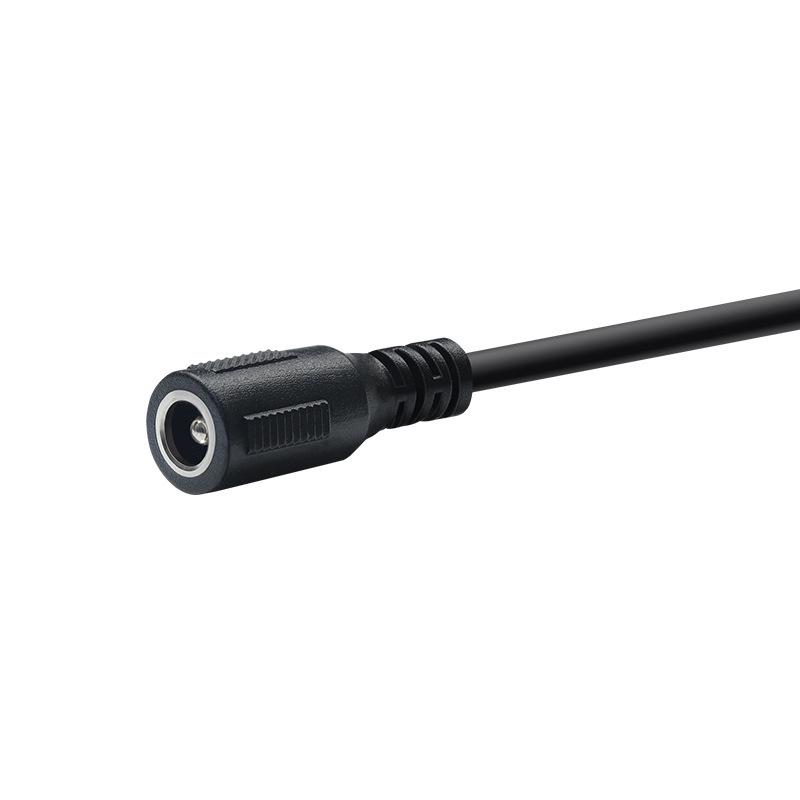 DC6530 Power Cord 1m Extension: Male to Female, 2464 20AWG Pure Copper Wire, Round Hole.
