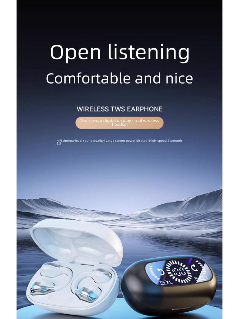 Новая спортивная Bluetooth-гарнитура с костной проводимостью, цифровым дисплеем и длительным сроком службы батареи