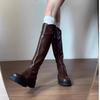 Thick Heel Brown Maillard Tall Boots Children's Summer New Autumn Western Cowboy