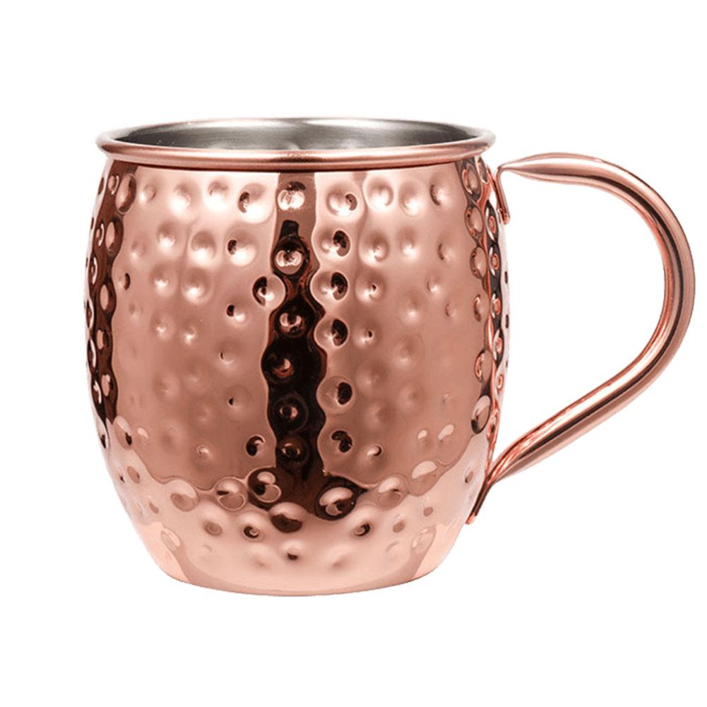 Moscow Mule Mug with Handle Bar Drinkware Copper Plated Cocktail Mug for Cold Drinks Beer Wine Bars Parties Gifts