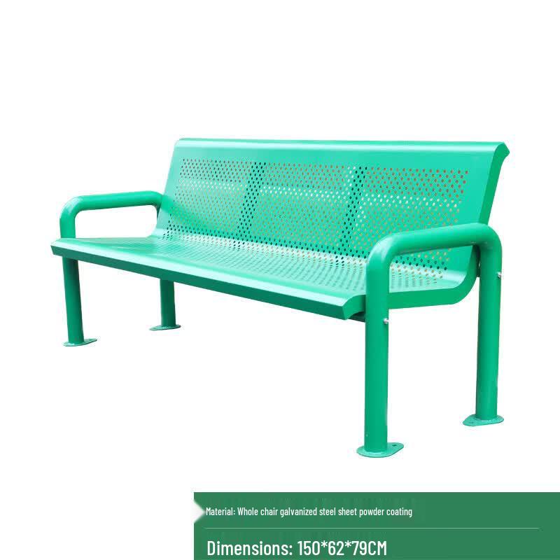 Outdoor Leisure Bench with Backrest
