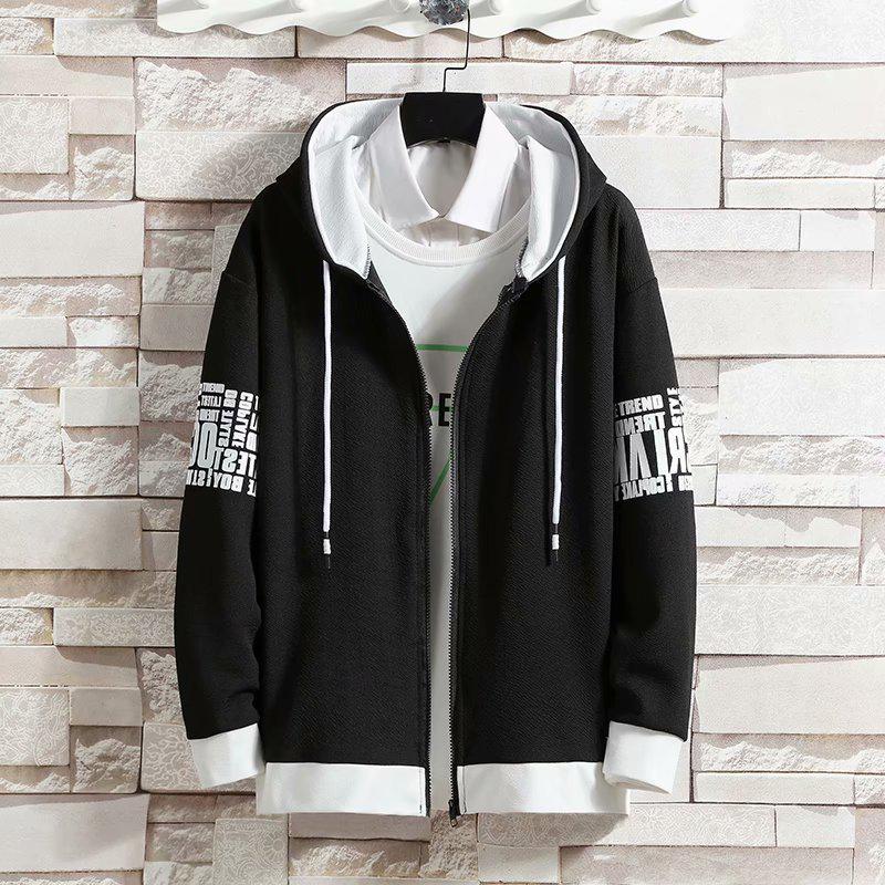 Trendy Korean Style Loose Hooded Cardigan: Spring/Autumn Long-Sleeve Casual Jacket for Students & Couples