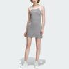Adidas Оригинальное эксклюзивное платье Clover, спортивное облегающее мини-платье без рукавов, базовое серое IU4842